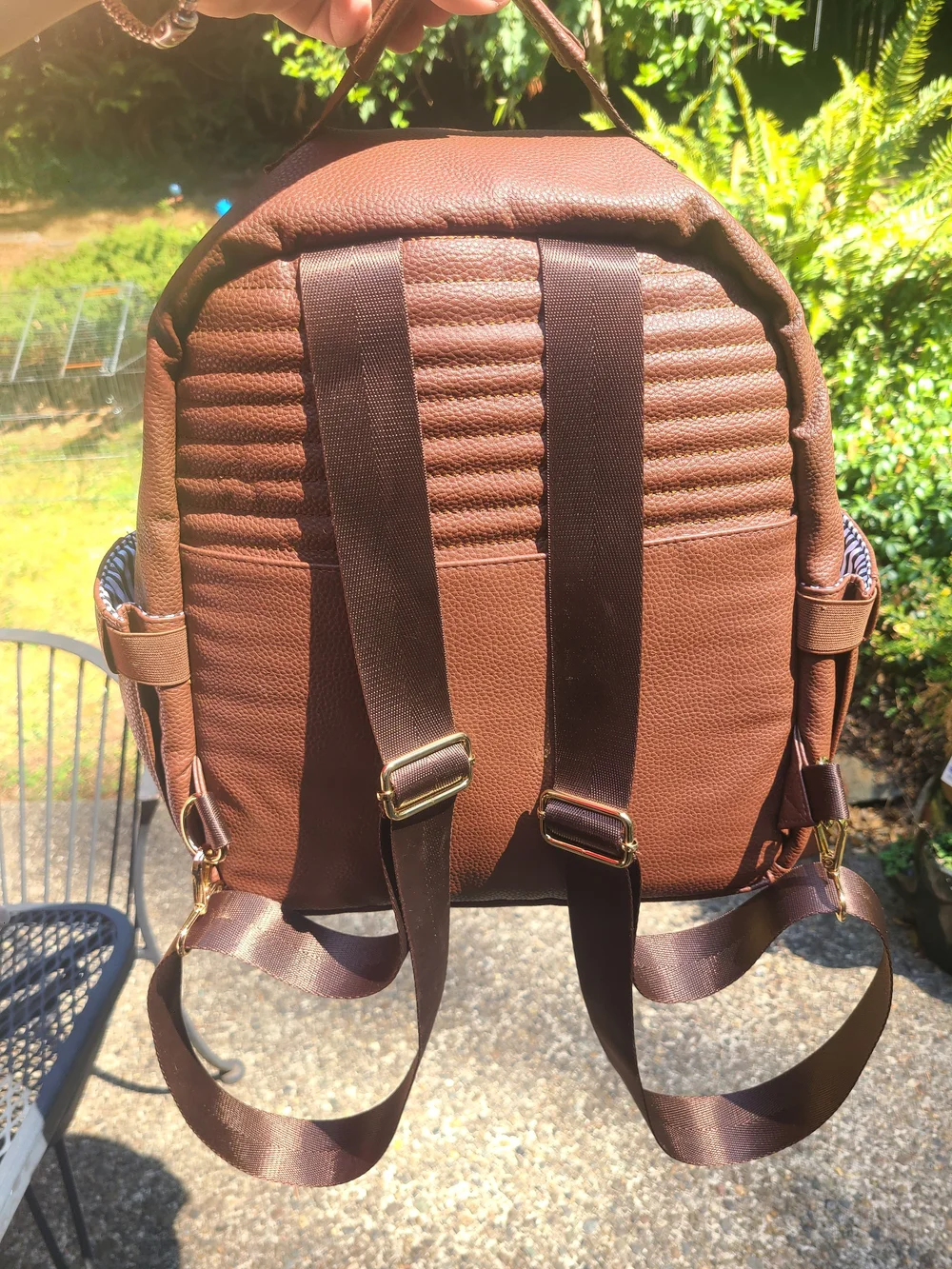 Rad Rev NEW Brown Studded Leather Backpack - Compact Daypack